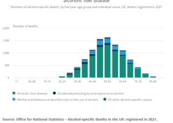 Alcohol deaths in the UK rose to record levels in 2021