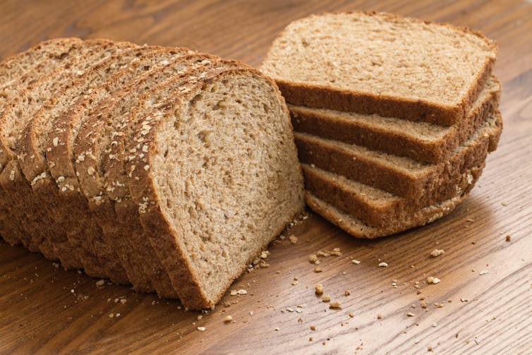 Sliced wholemeal bread