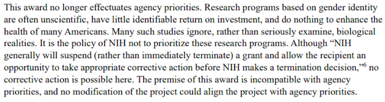 Our trans health study was terminated by the government – the effects of abrupt NIH grant cuts ripple across science and society