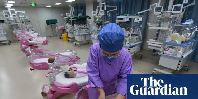 China’s population falls again as birthrate hits record low