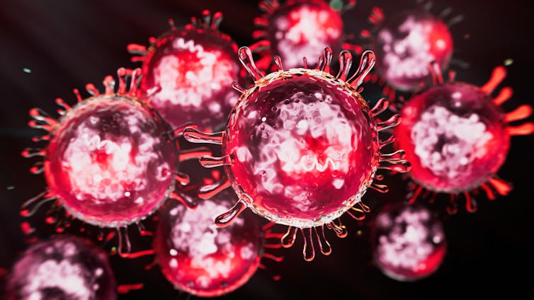 An image of the measles virus structure