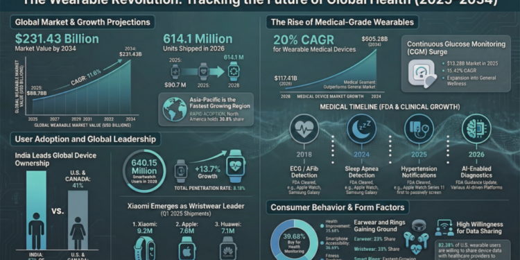 Wearable Technology & Health Tracking Statistics 2026