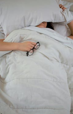 A person suffering from insomnia