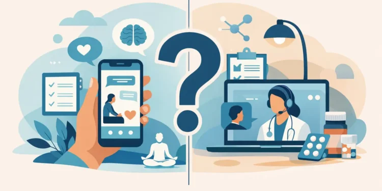Therapy Apps vs Online Psychiatry: What Fits?