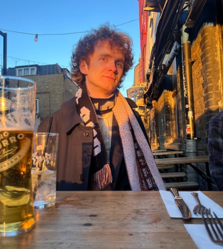George Francis Lee at an outdoor pub table, pictured in London, April 2026