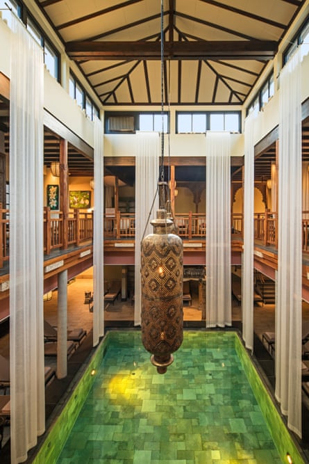 The interior of Berlin bathhouse Vabali, where taking off your swimsuit is not optional.