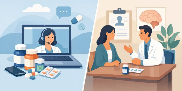 Antidepressants Online vs In-Person Care