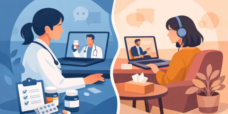 Medication Management vs Counseling Online
