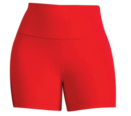 Red Nakedfeel Origin yoga shorts