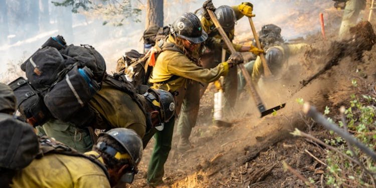 Extreme heat is taking a toll on firefighters as wildfires stretch crews to the limit