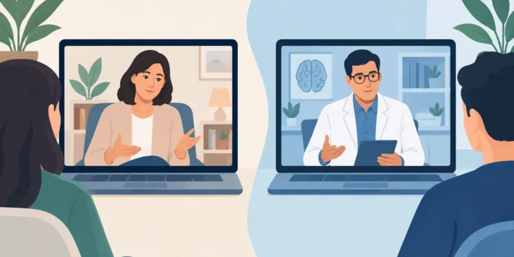 Online Counseling Versus Psychiatry Services