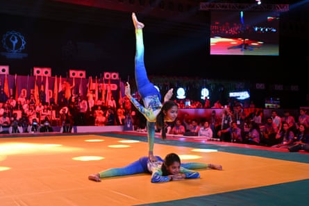 ‘This is horrifying. This is madness’: the row over competitive yoga